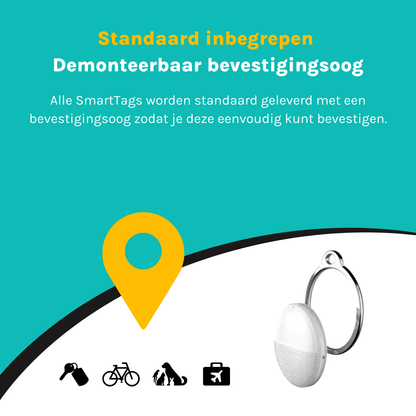 Premium SmartTag. Hét alternatief voor de AirTag (4-Pack).