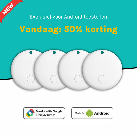 Premium Android SmartTag. Hét alternatief voor de AirTag (4-Pack).
